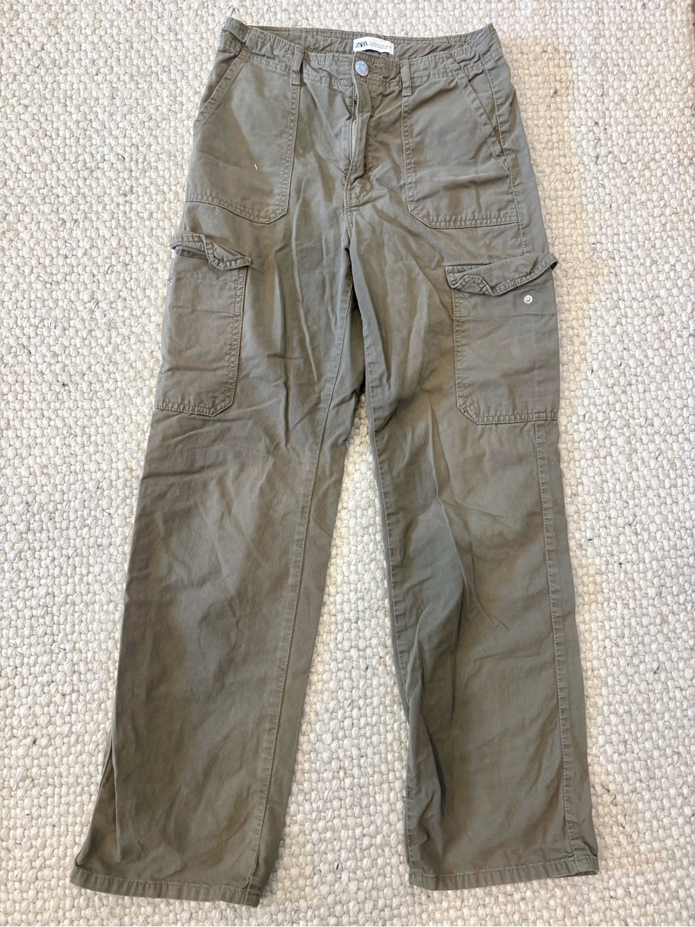 Olive Green Utility Cargo Pants